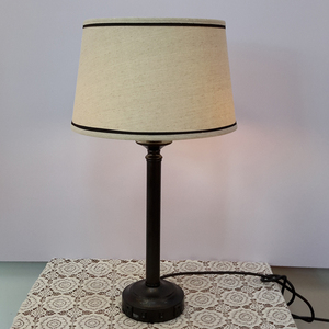 Modern Black Crack Finish LED Desk <strong>Lamp</strong> Electric Power Outlet New Style <strong>Drum</strong> Table <strong>Lamp</strong> Hotel Living Room Fabric Metal <strong>Shade</strong> - Product Image 4