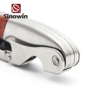 Sinowin OEM chuyên nghiệp biểu tượng tùy chỉnh Hộp quà tặng nút chai vít gỗ rượu vang mở chai gỗ hồng mộc bồi bàn corkscrew - Product Image 5