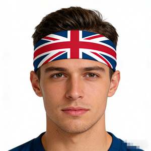 Bandeau de sport respirant à motif drapeau, accessoires de coiffure tendance pour l'encouragement, vente en gros - Product Image 1
