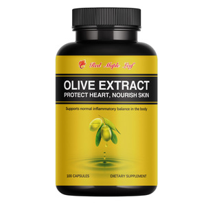 Cápsulas <span class=keywords><strong>de</strong></span> Extracto <span class=keywords><strong>de</strong></span> Hoja <span class=keywords><strong>de</strong></span> Olivo Natural, Apoya la Función Cardiovascular y el Envejecimiento Saludable, Sin GMO, Tónico Suave - Product Image 1