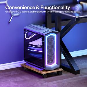 Support de PC mobile ventilé, support de tour d'ordinateur, support de tour avec <span class=keywords><strong>roulettes</strong></span>, support de CPU sous le bureau, convient à la plupart des tours d'ordinateur - Product Image 6