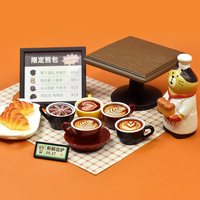 Cabochon miniature à dos plat en résine de café pour maison de poupée breloques en résine alimentaire miniature crème colle accessoires décoratifs