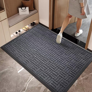 <span class=keywords><strong>Tapis</strong></span> <span class=keywords><strong>d</strong></span>'<span class=keywords><strong>entrée</strong></span> extérieur en caoutchouc <span class=keywords><strong>absorbant</strong></span>, lavable, résistant à l'usure, antidérapant, carré, simple, moderne, uni - Product Image 2