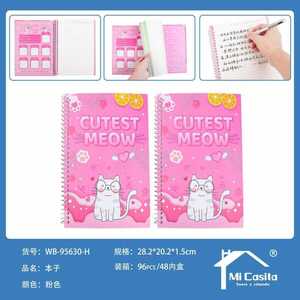 Cutest Meow Cat Notebook A4 100 Pages Spiral Bound Lined Paper Cover Printed Design For Kids And Students - Product Image 3