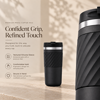Mug de voyage isotherme en acier inoxydable, nouvelle version améliorée, avec filtre, pour café, OEM ODM, vente en gros