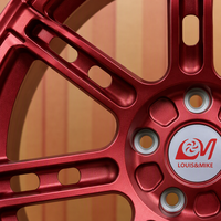 Jante en alliage d'aluminium forgé 12 rayons à déport profond rouge métallisé 22x9.5 5x114.3 Rétrofit/Amélioration Vente directe usine