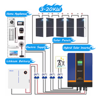 Onduleur Solaire Hybride SNADI 10KW avec Système d'Énergie Solaire à Batterie au Lithium 20kWh, Système Solaire Hybride 20KW Hors Réseau