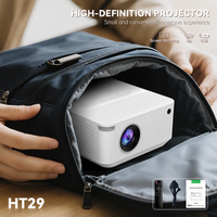 Nouveau projecteur CRT HT29 transfrontalier, best-seller, 720P HD 4K, mini projecteur portable pour home cinéma, fonctionnalité PTZ sans fil, 3D intégré, sans fil