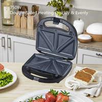 Machine à sandwichs compacte verticale, gain de place, antiadhésive, pour petit-déjeuner, idéale appartement, grill portable détachable