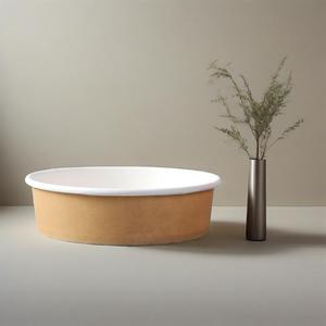 Bols en papier kraft durables et étanches de qualité alimentaire conçus sur mesure Bols à collation et à salade imprimés bicolores - Product Image 6