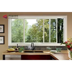 定制法式现代铁窗便宜铝遮阳篷窗防水滑动门系统窗屋