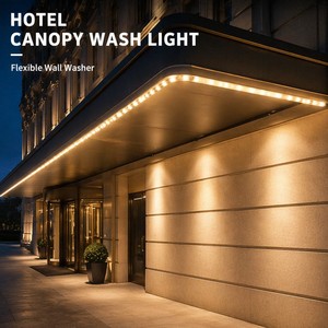 Bande lumineuse <span class=keywords><strong>LED</strong></span> linéaire flexible DC24V 1616 pour façade architecturale extérieure, éclairage frontal, 18W - Product Image 5