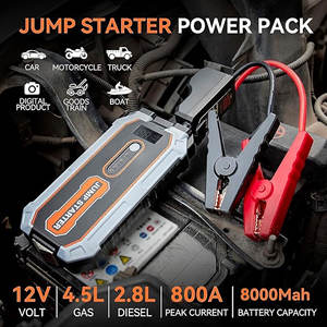 Démarreur de secours portable <span class=keywords><strong>pour</strong></span> moto et voiture, <span class=keywords><strong>batterie</strong></span> au lithium 8000 mAh, chargeur 12 V, <span class=keywords><strong>booster</strong></span> - Product Image 2