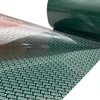 Material de Seguridad VOID Verde Impermeable de PET Personalizado y Estandarizado de Una Sola Cara para Embalaje Industrial