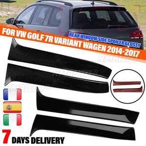 สปอยเลอร์ข้างกระจกหลังสีดำเงา/ลายคาร์บอน สำหรับ VW Golf 7 R Variant Wagen ปี 2014 2015 16-2017 - Product Image 1