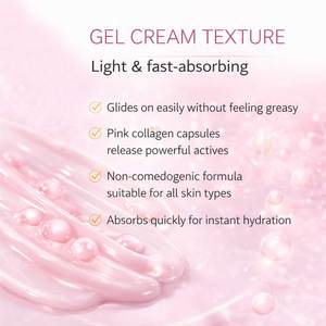Crème hydratante pour le visage en capsules de collagène rose PDRN ADN de saumon, soin de la <span class=keywords><strong>peau</strong></span> en gros, hydratant à la niacinamide - Product Image 2