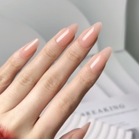 Faux Ongles Amande Ultra-fins en Acrylique Couleur Unie de Haute Qualité (24 pièces) pour Vente en Gros Personnalisée