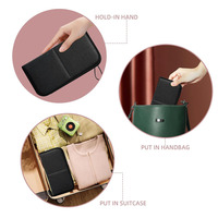 Porte-pinceaux de maquillage noir de voyage, étanche, vertical, boîte de rangement pour pinceaux de maquillage