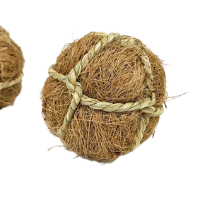 Rumput alami bola Dedalu mainan kunyah untuk hewan kecil kelinci lucu kelinci Guinea Pig perawatan gigi permainan anjing - Product Image 4