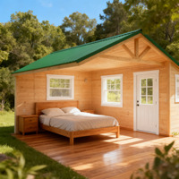 Casetta in Legno Monopiano con Bagno, Interni in Pino, Casa Prefabbricata per Giardino e Campeggio
