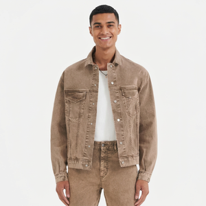 Factory Direct Sale Wholesale <b>Custom</b> Logo Design High Quality Vintage Men's <b>Denim</b> <b>Jacket</b> for Men Winter Wear Available Vintage - Product Image 1