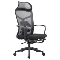 Chaise de bureau ergonomique au design moderne avec appui-tête réglable, dossier pivotant confortable en tissu maillé, pour PDG, responsable de projet, échantillon gratuit