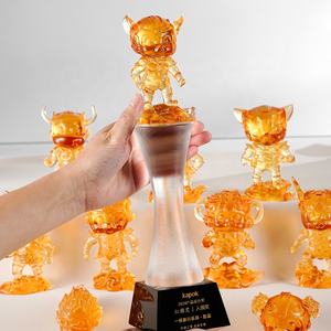 รางวัลคริสตัลเคลือบเงาแบบกำหนดเอง รูปแบบนักรบปกป้องสิบสองนักษัตรจีน - Product Image 2