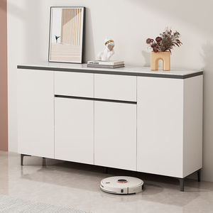 Solid Wood Slab <b>Sideboard</b> Storage Cabinet Living Room Kitchen Dish Cabinet 5 Compartments - Product Image 2