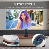 Nouveau design M10 Plus 60W 2,69 pouces LCD 1280 X 720P 200ANSI Processeur Amlogic H713 Android 11 Projecteur intelligent avec support 1 Go + 8 Go