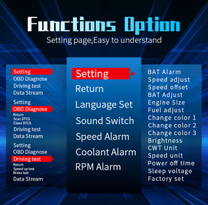 เครื่องวัดความเร็วแบบดิจิตอลระบบ HUD สำหรับรถยนต์ <span class=keywords><strong>P10</strong></span>อิเล็กทรอนิกส์100 + ฟังก์ชั่นการวิเคราะห์ <span class=keywords><strong>OBD2</strong></span> - Product Image 5