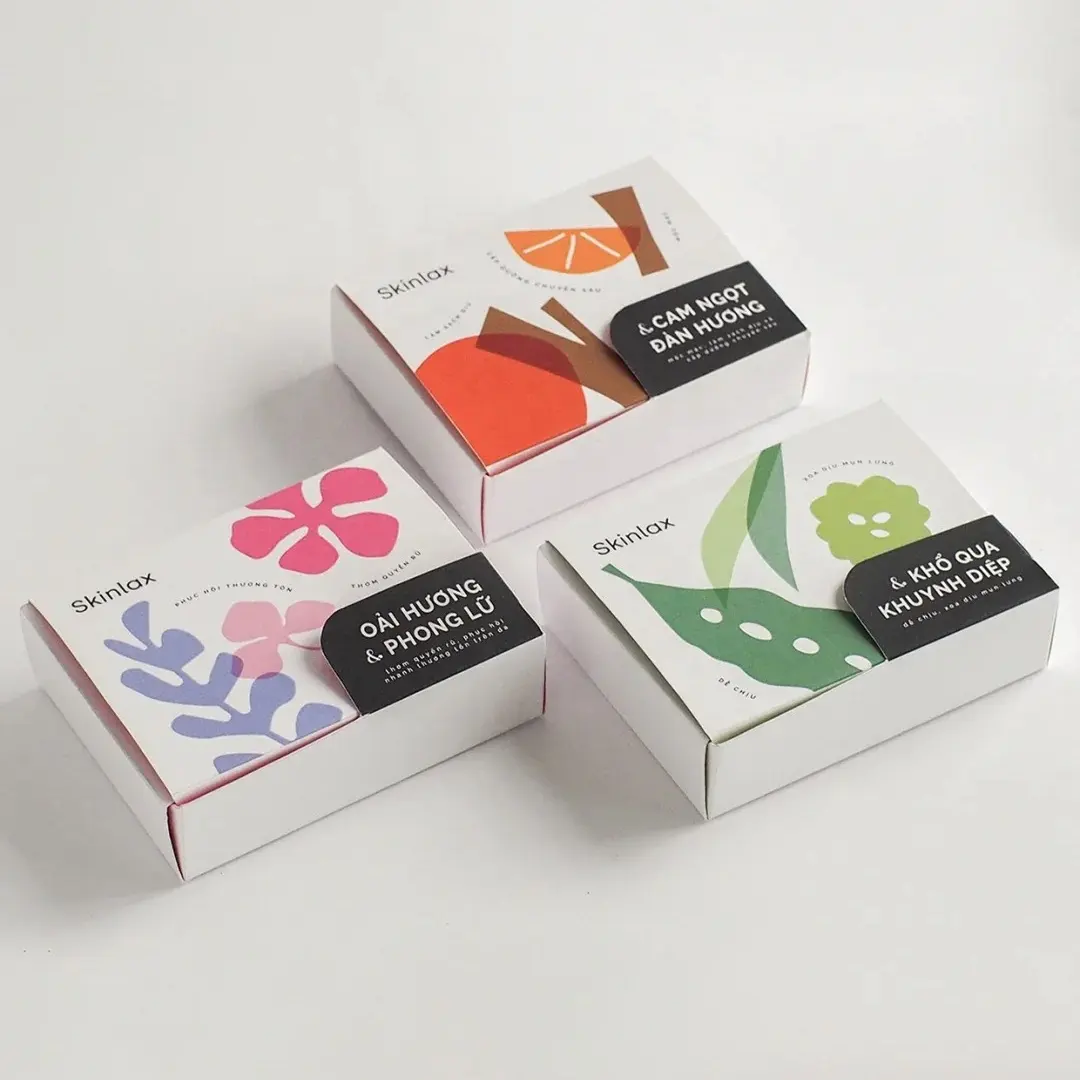 Piccola scatola di campioni di sapone bianco per saponetta opaca scatola pieghevole personalizzata confezione campione per affari di sapone