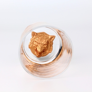 Vaso de Whisky de 10 oz, Nuevo Diseño Redondo con Fondo, Patrón de Animales Lobo, Águila, León, Vasos de Whisky Estilo Antiguo - Product Image 1
