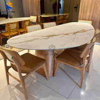 Table en pierre polyvalente KT STONE – Matériau massif, placement stable, mobilier pratique pour appartement, villa, salle à manger – Marbre