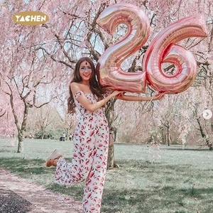 YACHEN, venta al por mayor, Globos gigantes de papel de helio de 40 pulgadas, globos con números, Mylar, globo de dígitos grandes para decoración de fiesta de cumpleaños de boda - Product Image 5