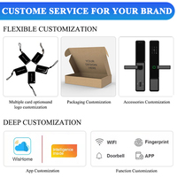 Cerradura Inteligente Biométrica con Huella Dactilar, Tuya Wifi TTLock, Entrada sin Llave, Cerradura Inteligente para Hogar y Oficina