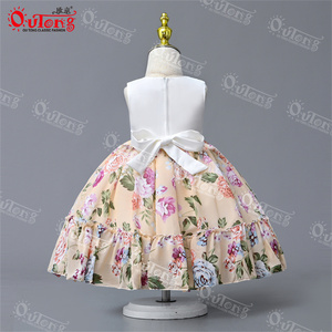 Yoliyolei été motif Floral Falda sin tirantes Design fête porter enfant <span class=keywords><strong>enfants</strong></span> fille falda esponjosa robe pakistanaise - Product Image 4