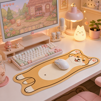 Tapis de souris en caoutchouc avec motif de chat mignon, grand tapis de bureau 700x300x4mm, pour jeux PC, utilisation au bureau