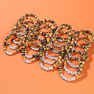 Pulsera de Halloween con Cuentas de Arcilla Polimérica, Diseño Espeluznante, Accesorio de Moda para Mujer - Product Image 3