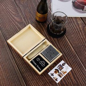 Ensemble cadeau de 9 pierres à <span class=keywords><strong>whisky</strong></span> réutilisables en bois et <span class=keywords><strong>granit</strong></span>, cubes de glace rafraîchissants, lot de pierres à <span class=keywords><strong>whisky</strong></span> pour refroidir - Product Image 6