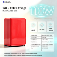 Mini-réfrigérateur portable rétro 128L à température unique, mini-bar intelligent à dégivrage automatique et ventilateur numérique – Approvisionnement direct usine