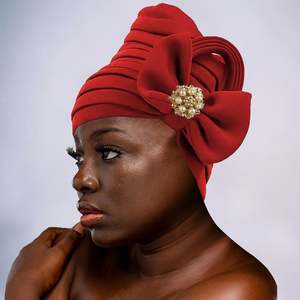 Turban pour femmes respirant à fleurs à prix avantageux, couvre-chef <span class=keywords><strong>hijab</strong></span> pour cheveux longs - Product Image 4