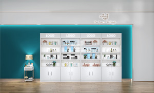 Benutzer definierte <span class=keywords><strong>LED</strong></span>-Beleuchtung Beauty Furniture Kosmetik Vitrine Großhandel Kosmetik <span class=keywords><strong>Display</strong></span> Makeup Store Vitrine - Product Image 2