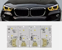 Módulos LED Amarillos 63117428789 63117428791 12V 35W para Faros Delanteros DRL, Luces de Circulación Diurna para BMW X1 F48 F49 2014-2019