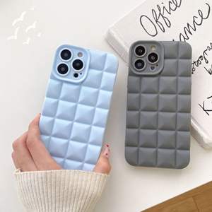 Pequeño Número <span class=keywords><strong>de</strong></span> rejilla tridimensional minimalista para <span class=keywords><strong>Apple</strong></span> 14Pro silicona para Iphone 12promax Phone Case 11/13 Girl 2022 - Product Image 6