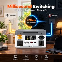 Nouvelle station d'alimentation portable EYUN de qualité supérieure avec batterie LiFePO4 314Ah, sortie AC 300W/500W/1000W, charge solaire connectée au réseau