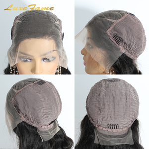 13x4 Calidad Superior 30 pulgadas cuerpo largo onda pelucas encaje cabello humano, base de seda pelucas de cabello humano al por mayor - Product Image 4