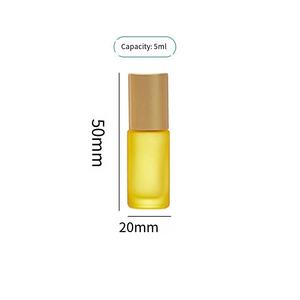 Nouvelle mode – Flacons vides de voyage 5 ml 10 ml – Tubes givrés colorés – Contenants pour parfum et huiles essentielles – Bouteilles <span class=keywords><strong>en</strong></span> <span class=keywords><strong>verre</strong></span> à bille avec bouchon - Product Image 5