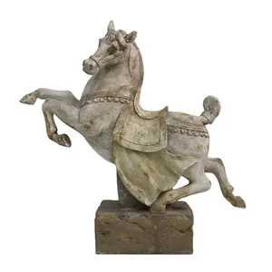 Cetakan resin antik meditasi budaya Tiongkok dekorasi rumah patung kuda terbang Dinasti tang