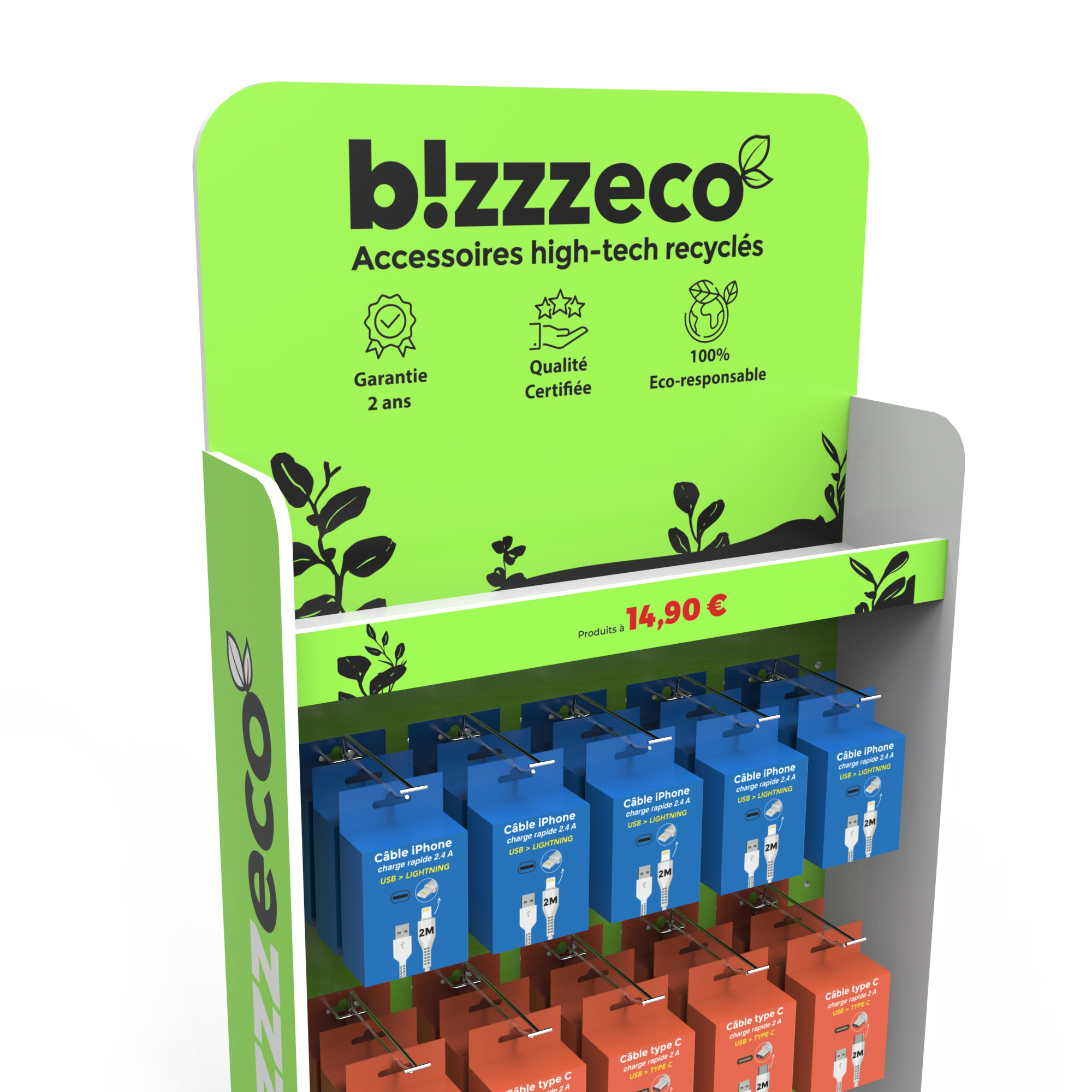 PVC Electric Accessary Display Stand with Pegboard for Wholesale — view 4