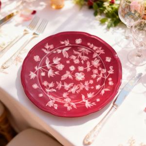 Juego de Vajilla Vintage Colorido de Porcelana Fina, Platos de Presentación, Vajilla de Lujo con Estampado Floral, Platos de Cerámica para Restaurante y Bodas - Product Image 6
